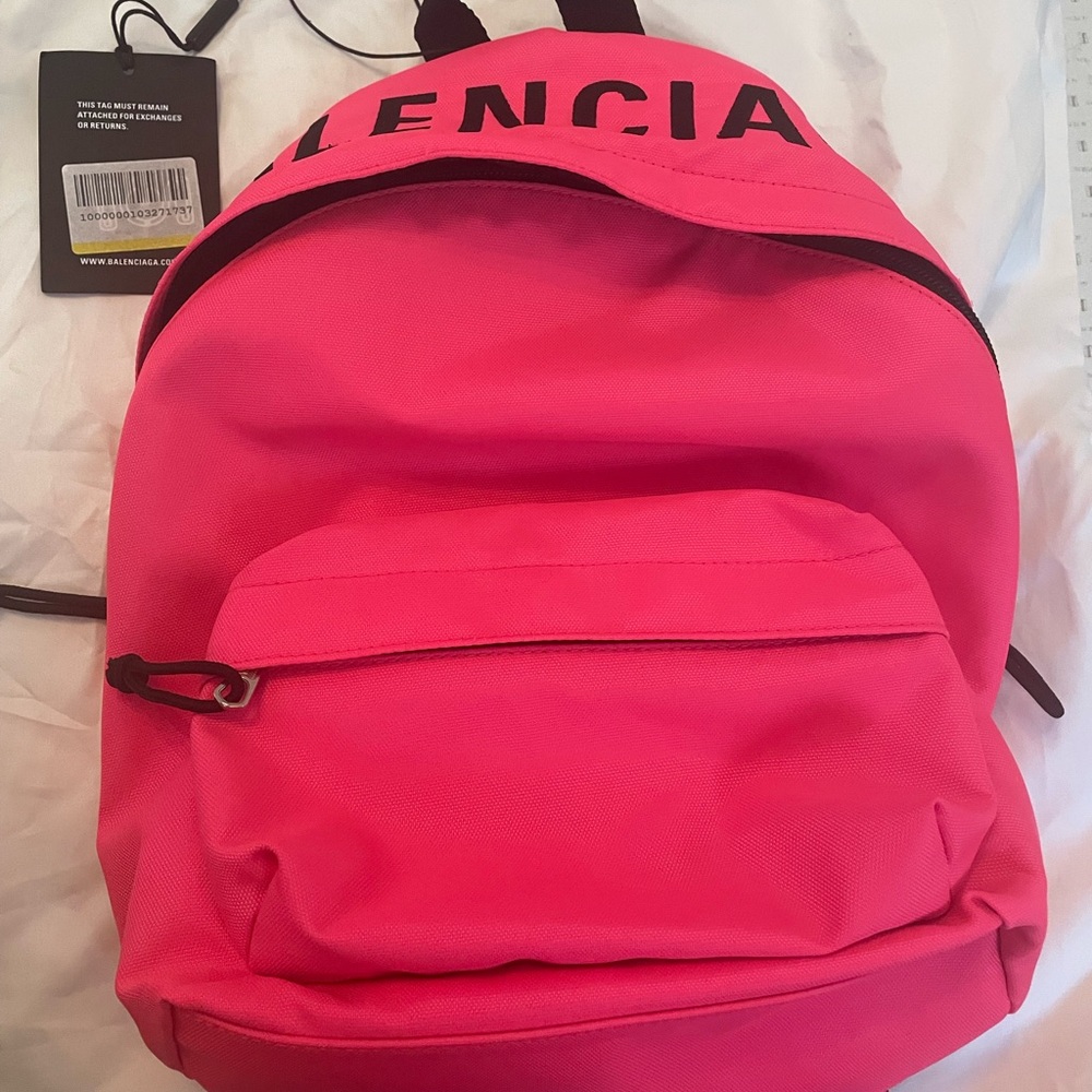 Balenciaga Neon Pink Backpack